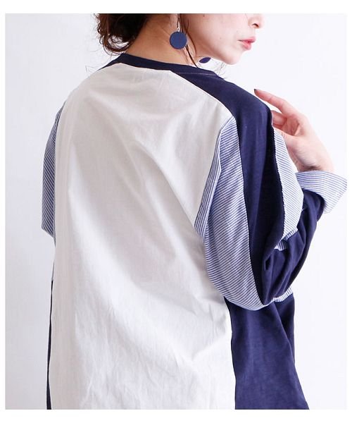 Sawa a la mode(サワアラモード)/シャツ風切り替えの長袖トップス/img18