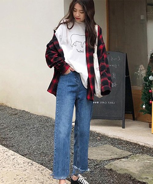 セール チェックシャツ レディース ネルシャツ ミニミニストア Miniministore Magaseek