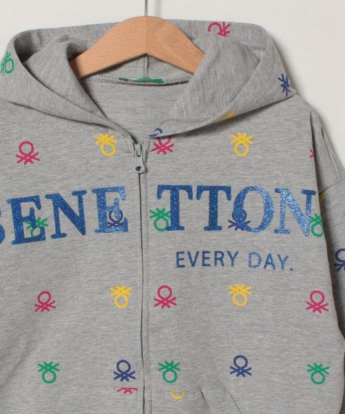 BENETTON (UNITED COLORS OF BENETTON GIRLS)(ユナイテッド　カラーズ　オブ　ベネトン　ガールズ)/スウェット総柄ロゴジップアップパーカー/img06
