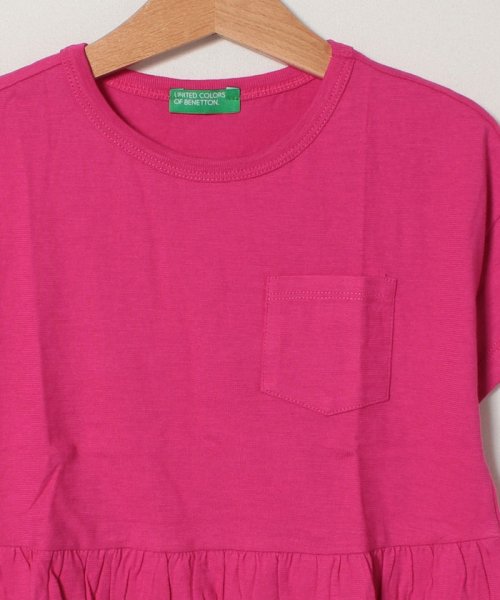 BENETTON (UNITED COLORS OF BENETTON GIRLS)(ユナイテッド　カラーズ　オブ　ベネトン　ガールズ)/ペプラムポケットTシャツ・カットソー/img12