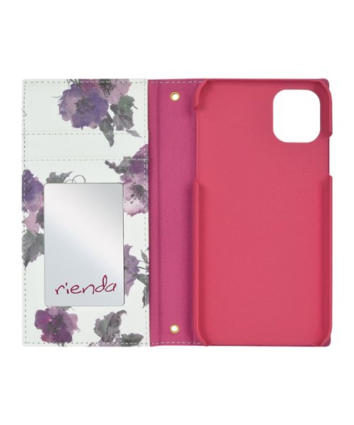 rienda(リエンダ)/iPhoneケース スマホケース iPhone11 リエンダ rienda スクエア手帳 Parm Flower ピンク iphone11 iphonexr/img02