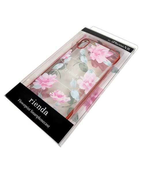 rienda(リエンダ)/iphoneケース iPhoneXR リエンダ rienda メッキクリアケース Lace Flower ピンク iphonexr/img03
