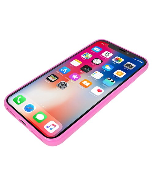 Iphone ケース Iphonexs X ニューバランス New Balance ハイブリッド クリアケース ピンク Iphonexs アイフォン エムファクトリー Mーfactory Magaseek