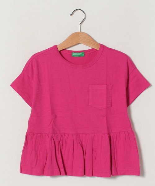 BENETTON (UNITED COLORS OF BENETTON GIRLS)(ユナイテッド　カラーズ　オブ　ベネトン　ガールズ)/ペプラムポケットTシャツ・カットソー/img10