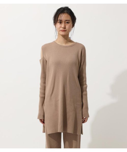 AZUL by moussy(アズールバイマウジー)/SHOULDER OPEN TUNIC KNIT TOPS/img11