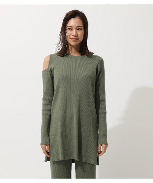 AZUL by moussy(アズールバイマウジー)/SHOULDER OPEN TUNIC KNIT TOPS/img19