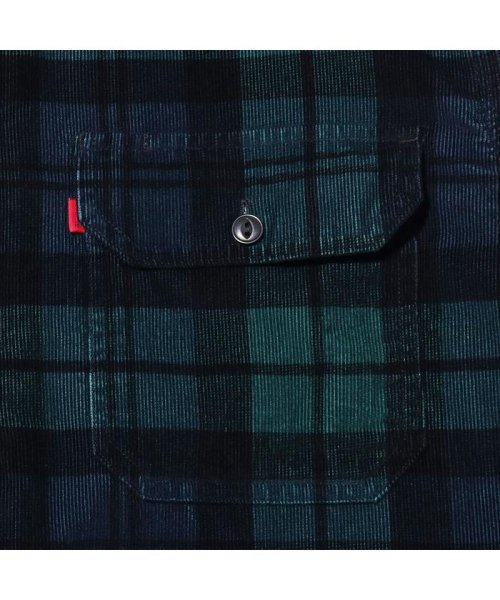 Levi's(リーバイス)/JT ハーフジップワーカーシャツ AUGUST PRINTED PLAID MINERAL BLACK PRINT/img06