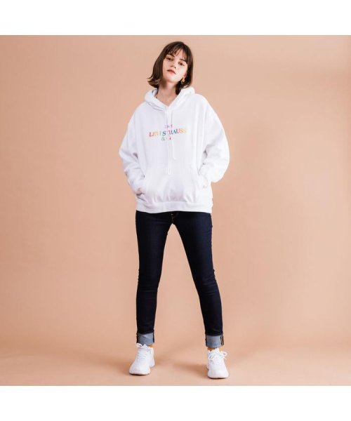 Levi's(リーバイス)/UNBASIC フーディー 90S TEXT LOGO HOODIE WHITE/img01