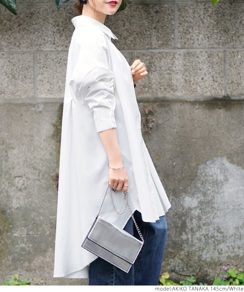 クーポン開催中 しわになりにくいハリ感シャツワンピース コカ Coca Magaseek