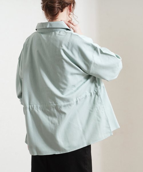 Fizz(フィズ)/【2021新作】胸ポケット付き ドロストデザインシャツ mitis SS/img13