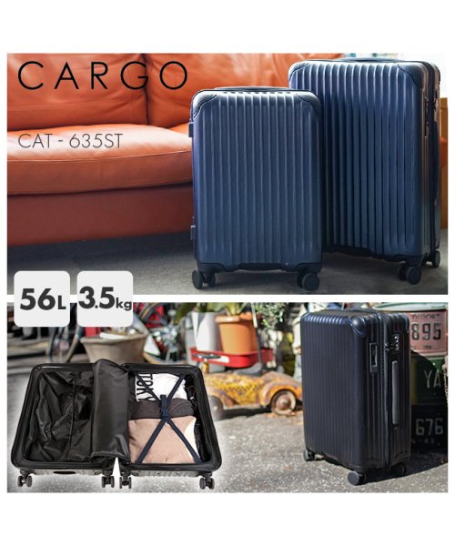 CARGO(カーゴ)/カーゴ スーツケース Mサイズ 56L 軽量 ストッパー付き エアスタンド cat635st/img20
