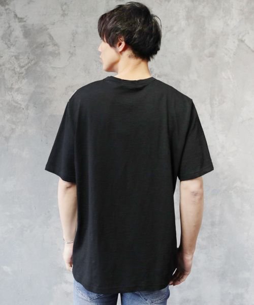 THE CASUAL(ザ　カジュアル)/(スリック) SLICK 日本製マーブルビンテージパネルTシャツ/img10