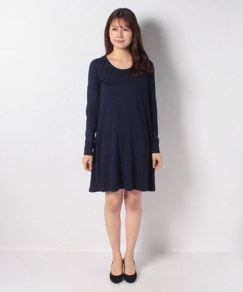 BENETTON (women)(ベネトン（レディース）)/クルーネックAラインニットワンピース/img29