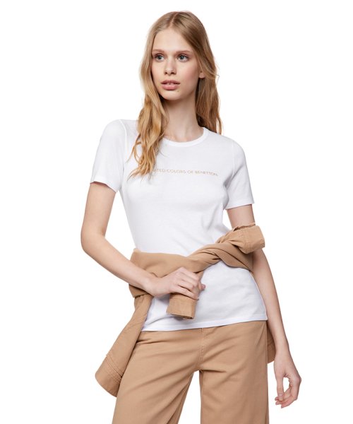 BENETTON (women)(ベネトン（レディース）)/ロゴクルーネック半袖Tシャツ・カットソー/img10