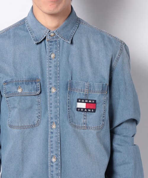セール バックグラフィックデニムシャツ トミージーンズ Tommy Jeans Magaseek