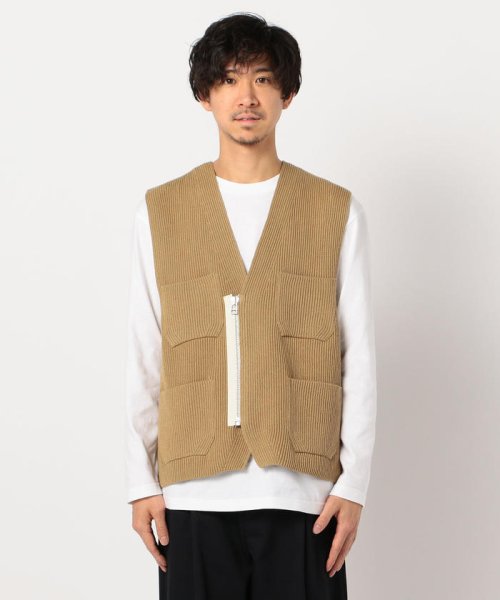 GLOSTER(GLOSTER)/【unfil / アンフィル】シップアップ ニットベスト zipup vest #WZSP－UM207/img01