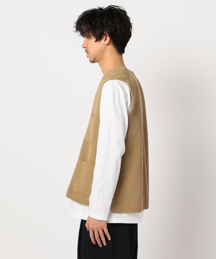 セール】【unfil / アンフィル】シップアップ ニットベスト zipup vest