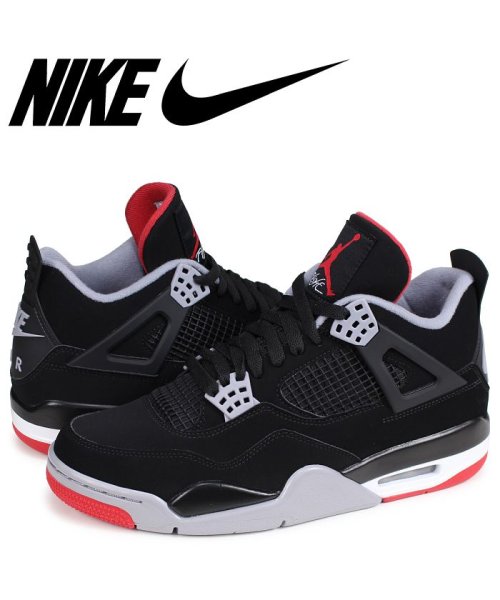 NIKE(NIKE)/NIKE AIR JORDAN 4 RETRO BRED ナイキ エアジョーダン4 レトロ スニーカー メンズ ブラック 黒 308497－060/img01