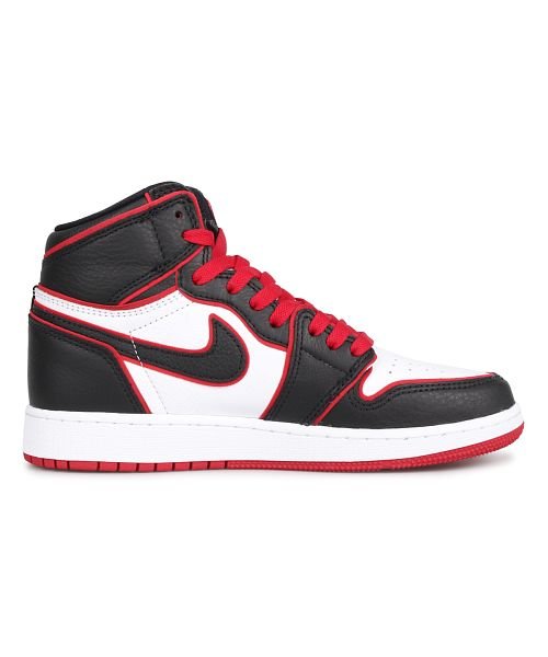 NIKE(NIKE)/NIKE AIR JORDAN 1 RETRO HIGH OG GS BLOOD LINE ナイキ エアジョーダン1 レトロハイ スニーカー レディース ブラッ/img01