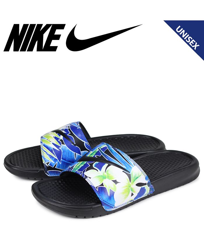 NIKE BENASSI JUST DO IT PRINT ナイキ サンダル ベナッシ シャワーサンダル メンズ レディース ブラック 黒  618919－029