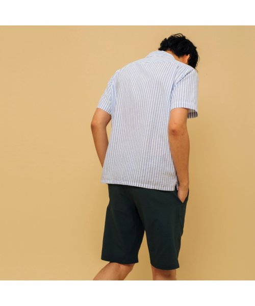 ＡＩＧＬＥ MEN(エーグル　メンズ)/吸水速乾 スレイプ ストライプ 半袖シャツ/img01