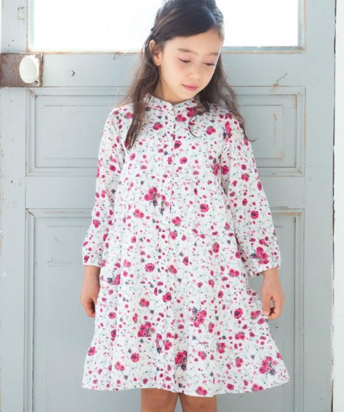 セール ベベ Bebe フラワー 花 プリント ティアード ワンピース 90cm 150cm Magaseek