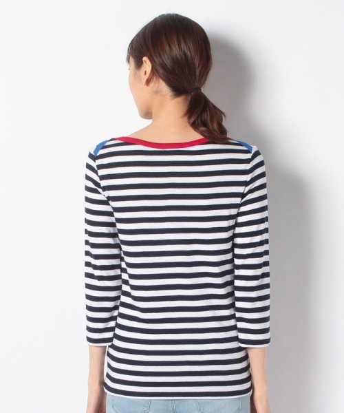 BENETTON (women)(ベネトン（レディース）)/コットンボートネックボーダー7分袖Tシャツ・カットソー/img16