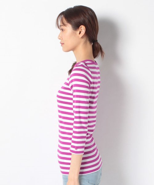 BENETTON (women)(ベネトン（レディース）)/コットンボートネックボーダー7分袖Tシャツ・カットソー/img53