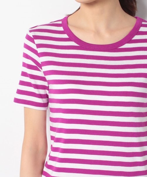 BENETTON (women)(ベネトン（レディース）)/コットン細ボーダー半袖Tシャツ・カットソー/img52