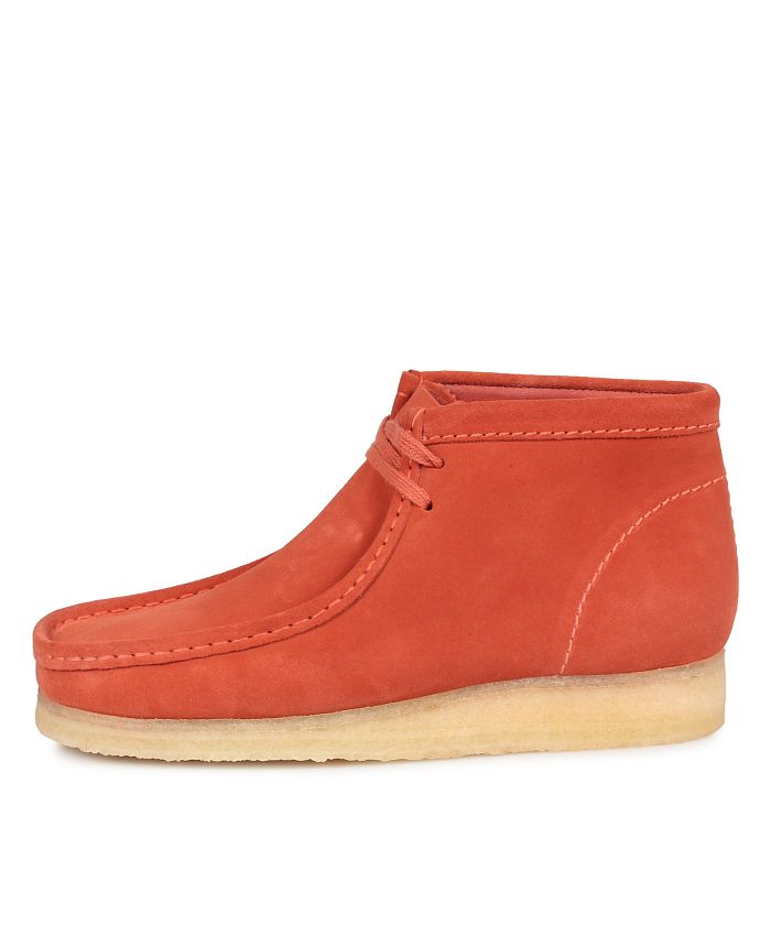 クラークス Clarks ワラビー ブーツ メンズ レディース WALLABEE スエード オレンジ 26144253