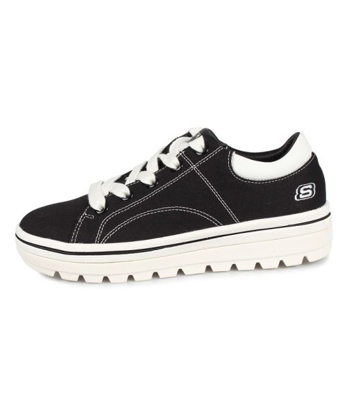 クーポン開催中 スケッチャーズ Skechers ストリートクリート スニーカー レディース 厚底 Street Cleat Bring It Back ブラック 黒 7410 スケッチャーズ Skechers Magaseek