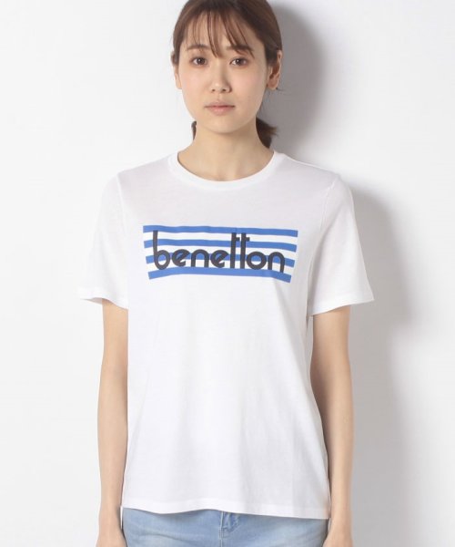 BENETTON (women)(ベネトン（レディース）)/モダールコットンブランドロゴ半袖Tシャツ・カットソー/img24