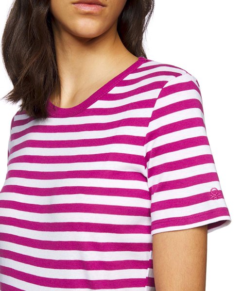 BENETTON (women)(ベネトン（レディース）)/コットン細ボーダー半袖Tシャツ・カットソー/img48