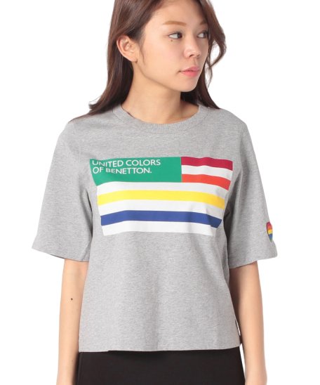 BENETTON (women)(ベネトン（レディース）)/ベネトンロゴレインボーフラッグTシャツ・カットソー/img15