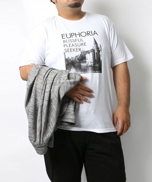 MARUKAWA(大きいサイズのマルカワ)/大きいサイズ ニットショールカーディガン 半袖Tシャツ セット アンサンブル/img01