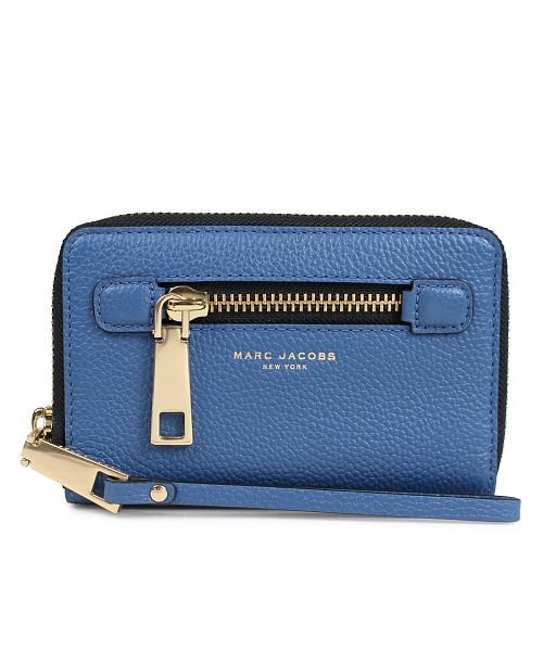 マークジェイコブス MARC JACOBS カードケース ケース スマホ 携帯 レディース レザー GOTHAM ZIP PHONE WRISTLET ブルー