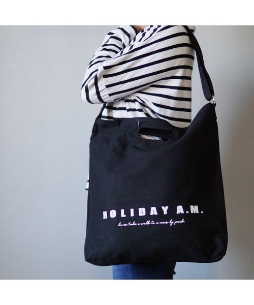 セール バッグ ショルダーバッグ トートバッグ 2way レディース メンズ 布 キャンバス 帆布 Holidaya M ホリデーエーエム Holiday A M Magaseek