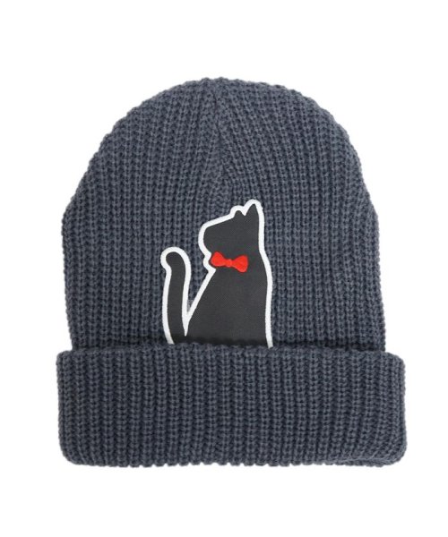 セール 帽子 ニット帽 メンズ レディース ニット キャップ ワッチ リブニット ネコ ワッペン キーズ Keys キーズ Keys Magaseek