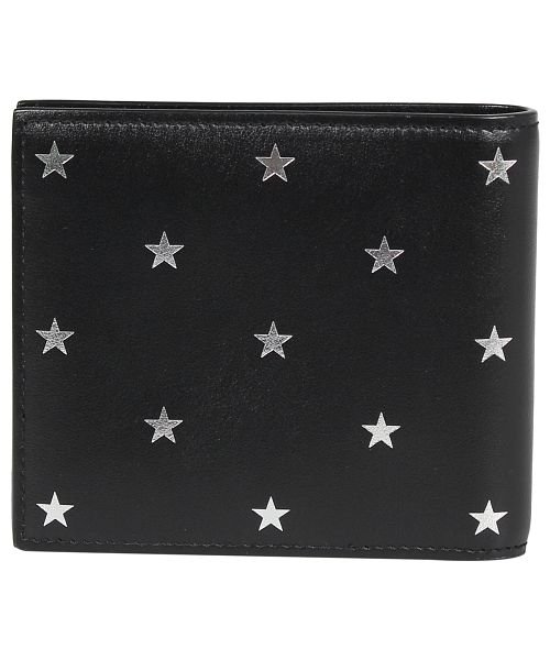 サンローラン パリ Saint Laurent Paris 財布 二つ折り 本革 メンズ レディース Star Print Wallet ブラック 黒 3963 サンローランパリ Saintlaurentparis Magaseek