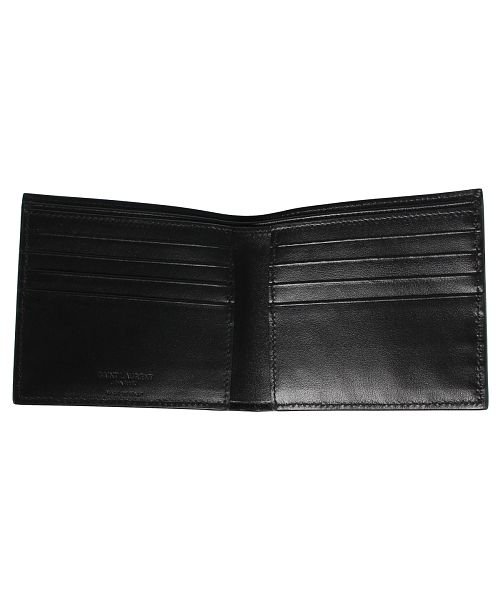 サンローラン パリ Saint Laurent Paris 財布 二つ折り 本革 メンズ レディース Star Print Wallet ブラック 黒 3963 サンローランパリ Saintlaurentparis Magaseek