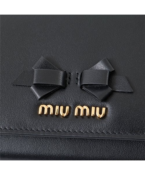MIUMIU(ミュウミュウ)/【MIUMIU(ミュウミュウ)】miumiu ミュウミュウ 5MH109 UEI F0002 PATTINA リボン レザー 二つ折り長財布 パスケース付き N/img06