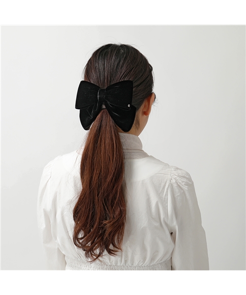 【ALEXANDREDEPARIS(アレクサンドルドゥパリ)】TA8 17504 BARRETTE バレッタ 髪留め ヘアーアクセサリー リボン  N－NOIR