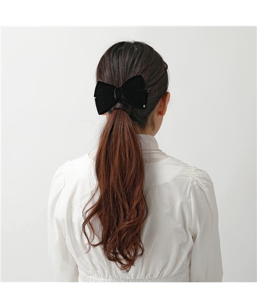 ALEXANDRE DE PARIS(アレクサンドル　ドゥ　パリ)/【ALEXANDREDEPARIS(アレクサンドルドゥパリ)】TA8 17984 BARRETTE バレッタ 髪留め ヘアーアクセサリー リボン N－NOIR /img01