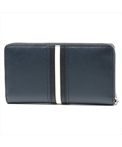 セール Bally バリー Telen Lt ボヴィンレザー トラベルウォレット ラウンドジップ 長財布 17 ブルーブラック メンズ バリー Bally Magaseek