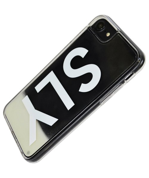 SLY(スライ)/iphone se3 ケース iphone se2 ケース iphone8/7 スライ SLY logo/白×黒 ネオンサンドケース アイフォンケース/img02