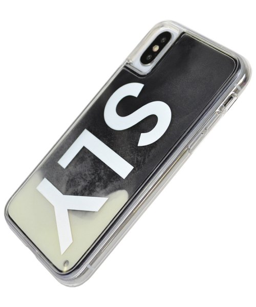 SLY(スライ)/iphone ケース iphonex iphonexs スライ SLY logo/白×黒 ネオンサンドケース アイフォンケース/img02