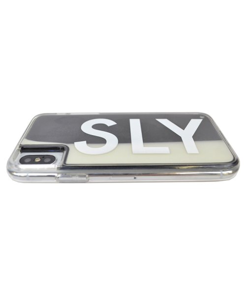 SLY(スライ)/iphone ケース iphonex iphonexs スライ SLY logo/白×黒 ネオンサンドケース アイフォンケース/img03