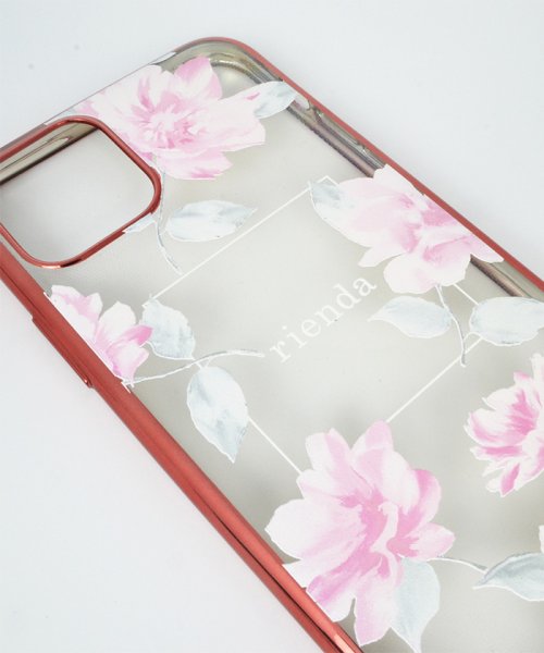 rienda(リエンダ)/iPhone11 ケース リエンダ rienda メッキクリアケース Lace Flower ピンク スマホケース iphone11 ケース iphonexr/img06