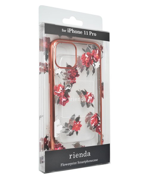 rienda(リエンダ)/iPhone11Pro ケース リエンダ rienda メッキクリアケース Red Flower レッド iphone11pro スマホケース/img03