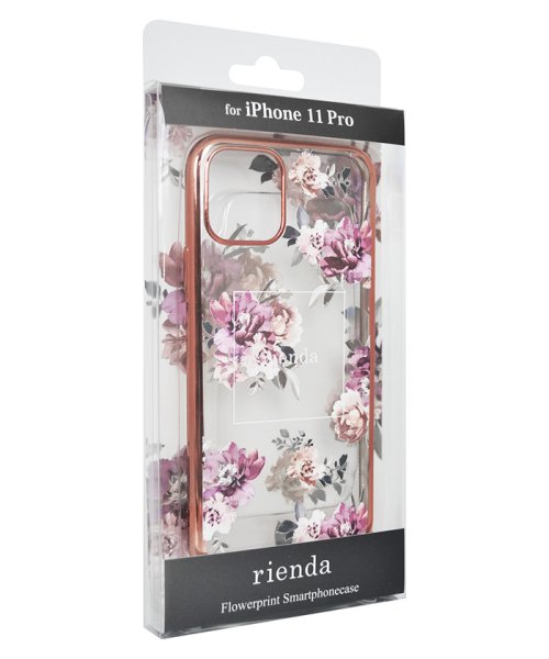 rienda(リエンダ)/iPhone11Pro ケース リエンダ rienda メッキクリアケース Brilliant Flower バーガンディー iphone11pro ケース/img03